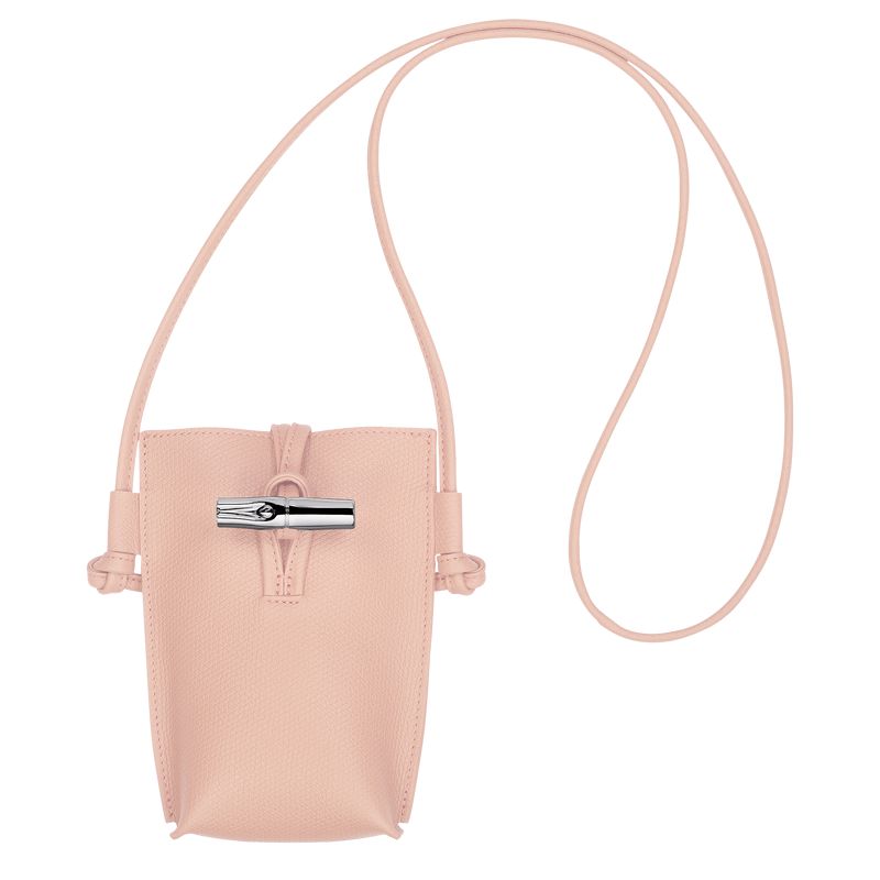 Women Longchamp Le Roseau Phone Case Rose | Thailand-967KYWITM