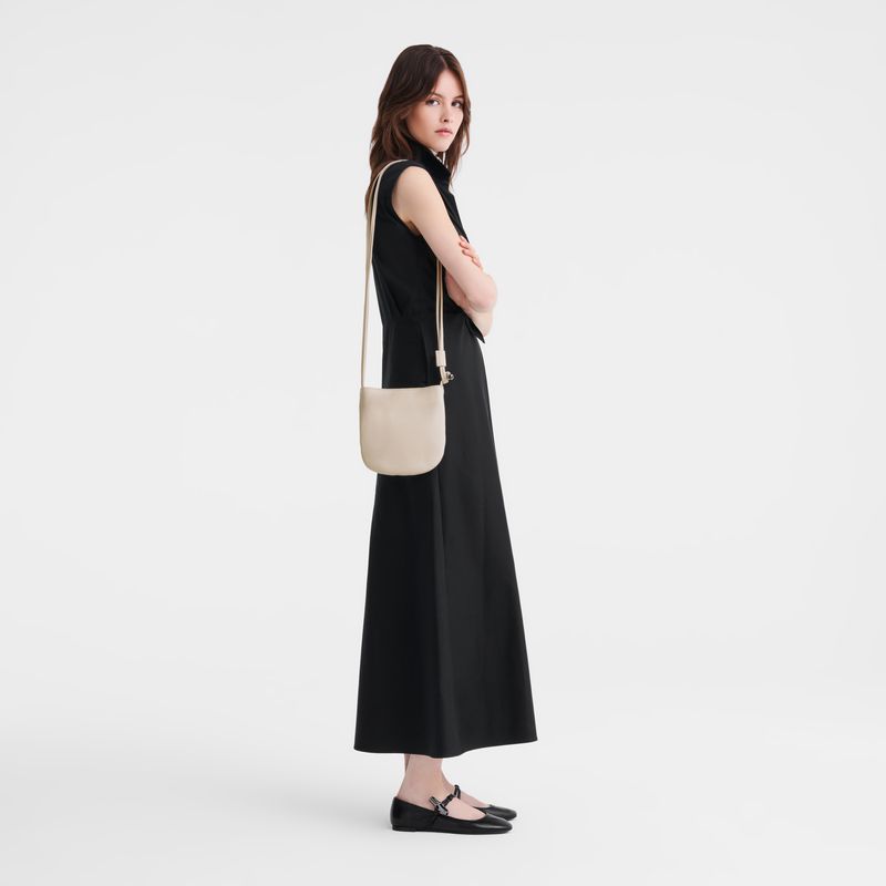 Women Longchamp Le Roseau S Crossbody Bag Beige | Thailand-804TVNSED