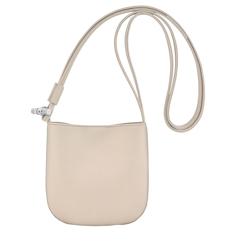 Women Longchamp Le Roseau S Crossbody Bag Beige | Thailand-804TVNSED