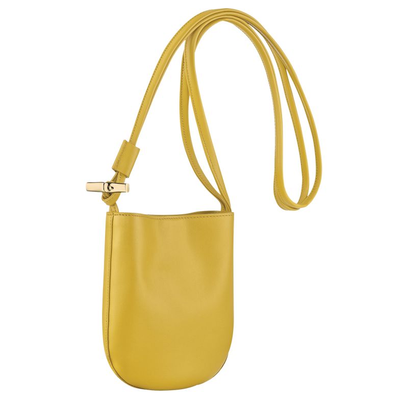 Women Longchamp Le Roseau S Crossbody Bag Yellow | Thailand-924RAFXTN
