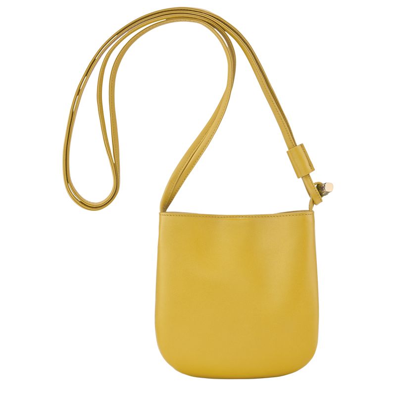 Women Longchamp Le Roseau S Crossbody Bag Yellow | Thailand-924RAFXTN
