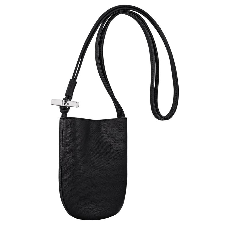 Women Longchamp Le Roseau S Crossbody Bag Black | Thailand-603XRNLMW