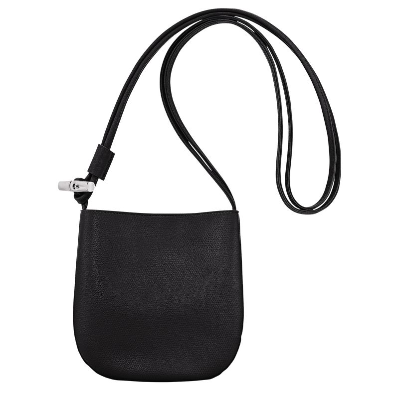 Women Longchamp Le Roseau S Crossbody Bag Black | Thailand-603XRNLMW
