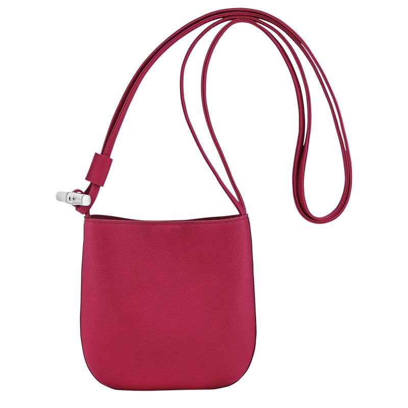 Women Longchamp Le Roseau S Crossbody Bag Dark Pink | Thailand-634RLQSMV