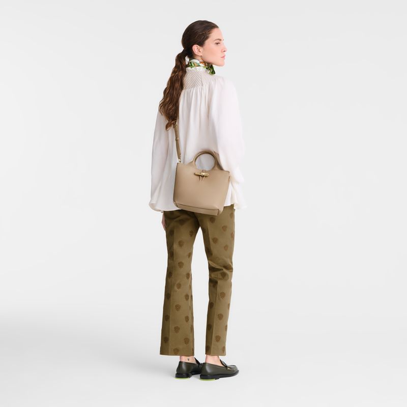 Women Longchamp Le Roseau S Handbag Beige | Thailand-169UHOBYP