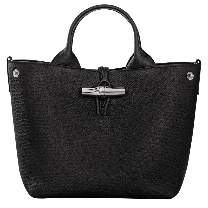 Women Longchamp Le Roseau S Handbag Black | Thailand-756SDUXEN