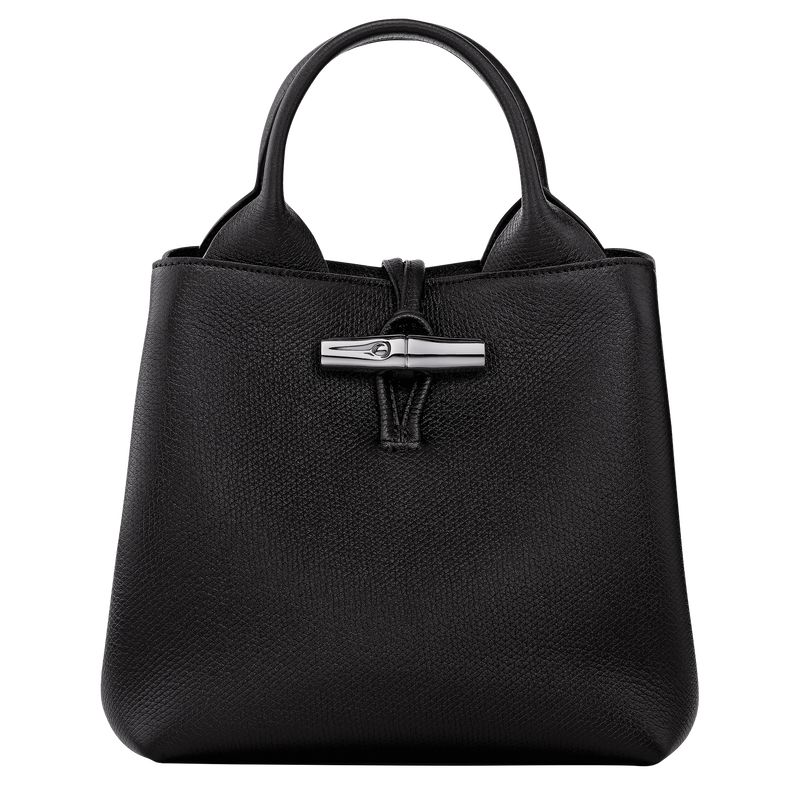 Women Longchamp Le Roseau S Handbag Black | Thailand-756SDUXEN