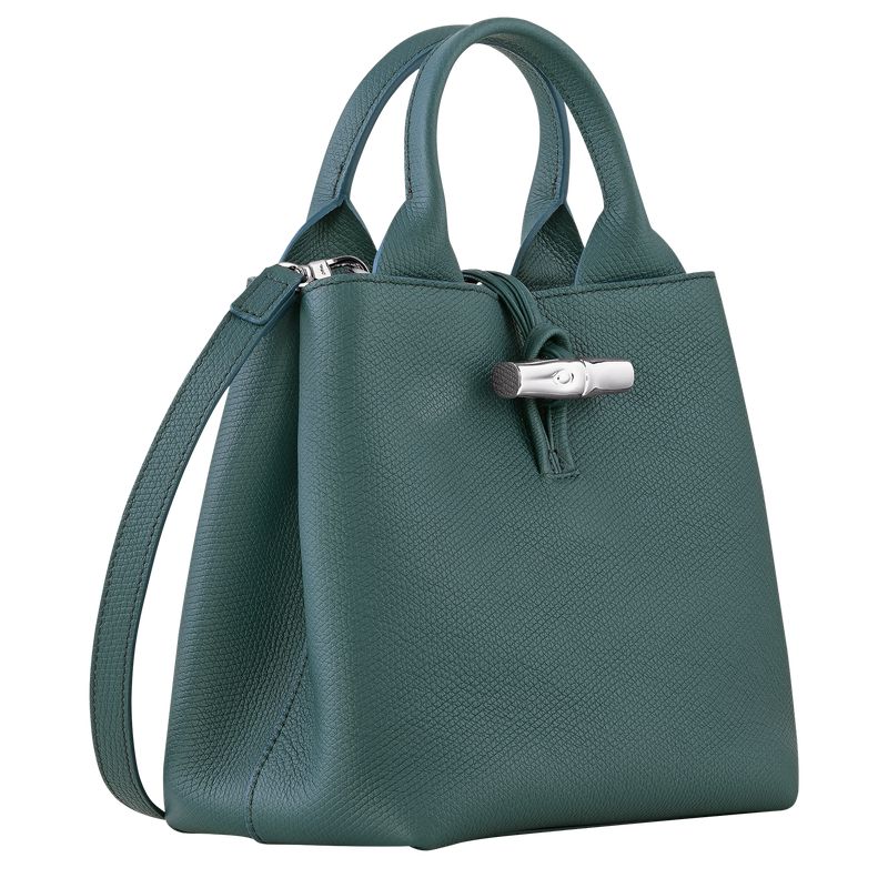 Women Longchamp Le Roseau S Handbag Blue Green | Thailand-912IAVORD