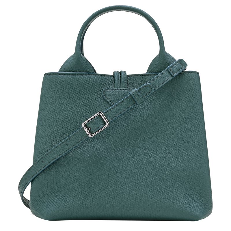 Women Longchamp Le Roseau S Handbag Blue Green | Thailand-912IAVORD