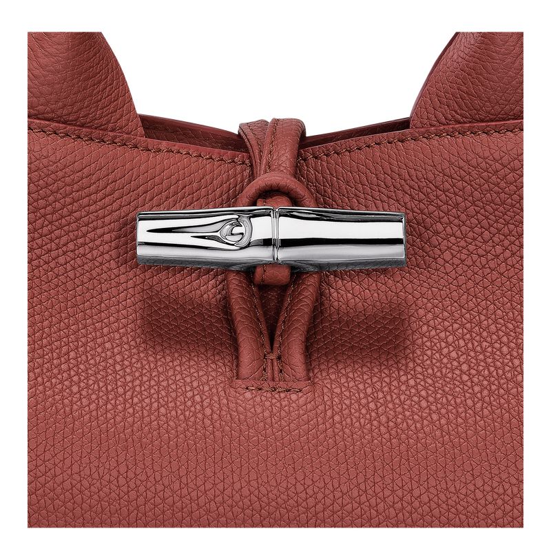 Women Longchamp Le Roseau S Handbag Brown | Thailand-571YEFJAD