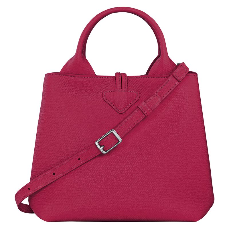 Women Longchamp Le Roseau S Handbag Dark Pink | Thailand-607BJYEGA