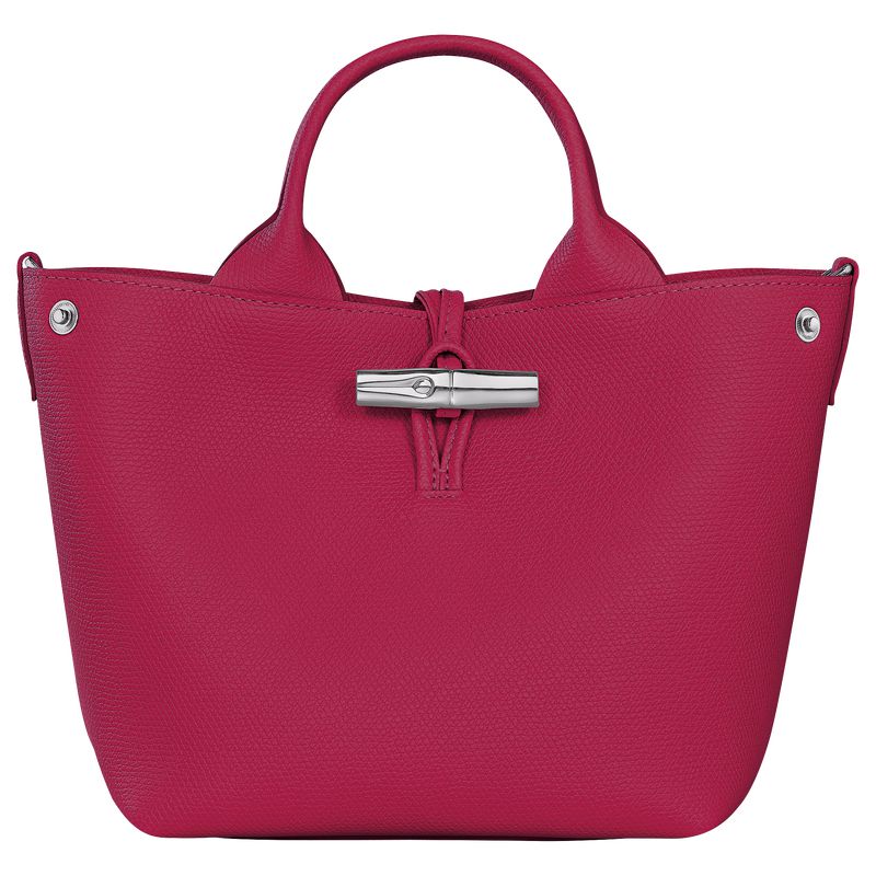 Women Longchamp Le Roseau S Handbag Dark Pink | Thailand-607BJYEGA