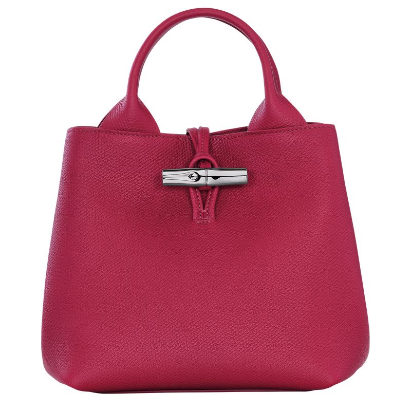 Women Longchamp Le Roseau S Handbag Dark Pink | Thailand-607BJYEGA