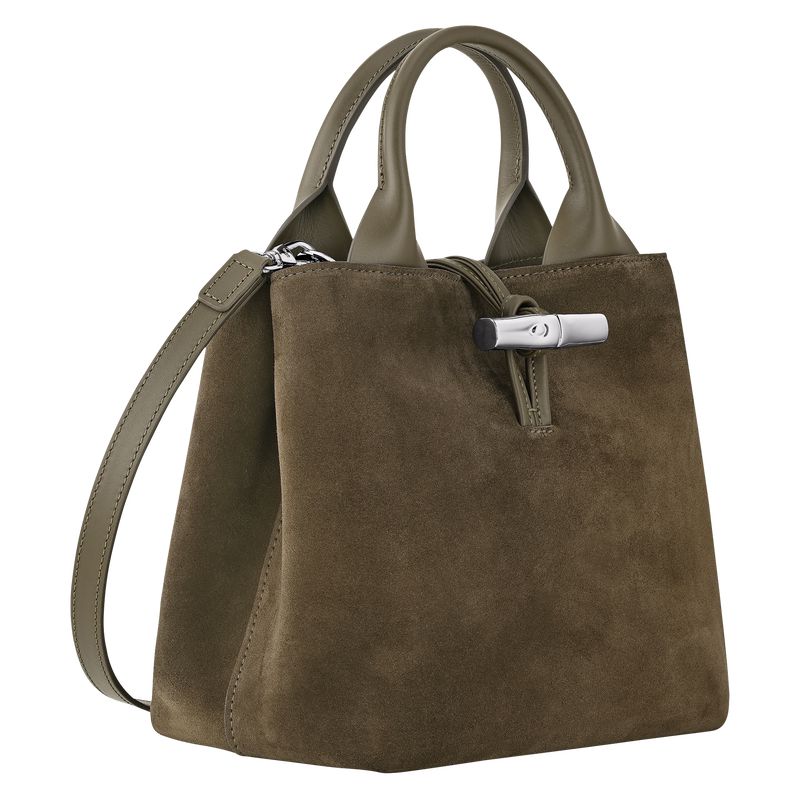 Women Longchamp Le Roseau S Handbag Olive | Thailand-756KXYUJN