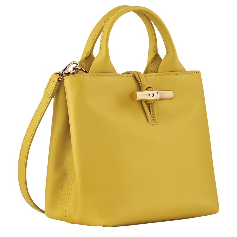 Women Longchamp Le Roseau S Handbag Yellow | Thailand-680BNLVTG