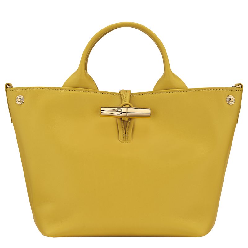 Women Longchamp Le Roseau S Handbag Yellow | Thailand-680BNLVTG