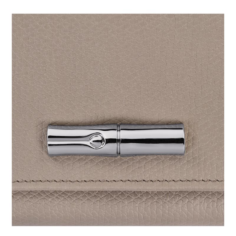 Women Longchamp Le Roseau Wallet Beige | Thailand-975XJSGRN