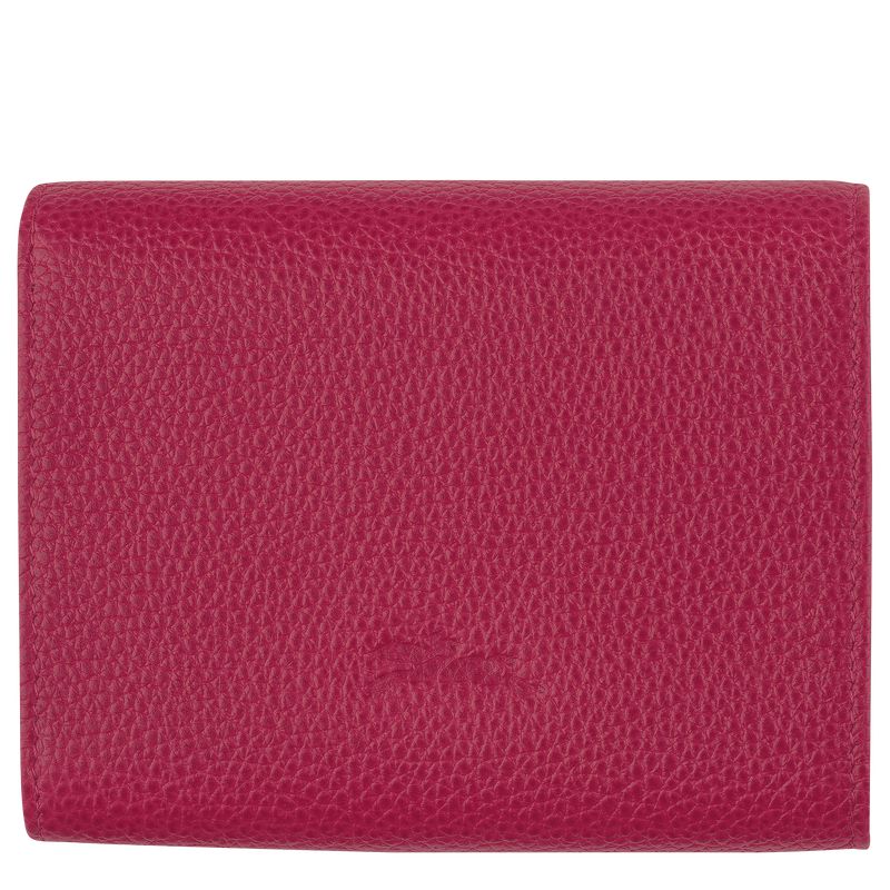 Women Longchamp Le Roseau Wallet Dark Pink | Thailand-314CDAYWV