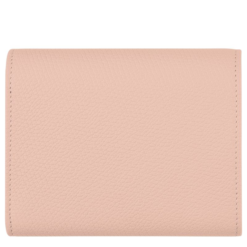 Women Longchamp Le Roseau Wallet Rose | Thailand-042RMNEWS