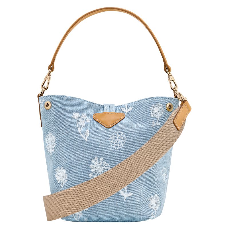 Women Longchamp Le Roseau Xs Bucket Bag Blue | Thailand-612CSHEFO