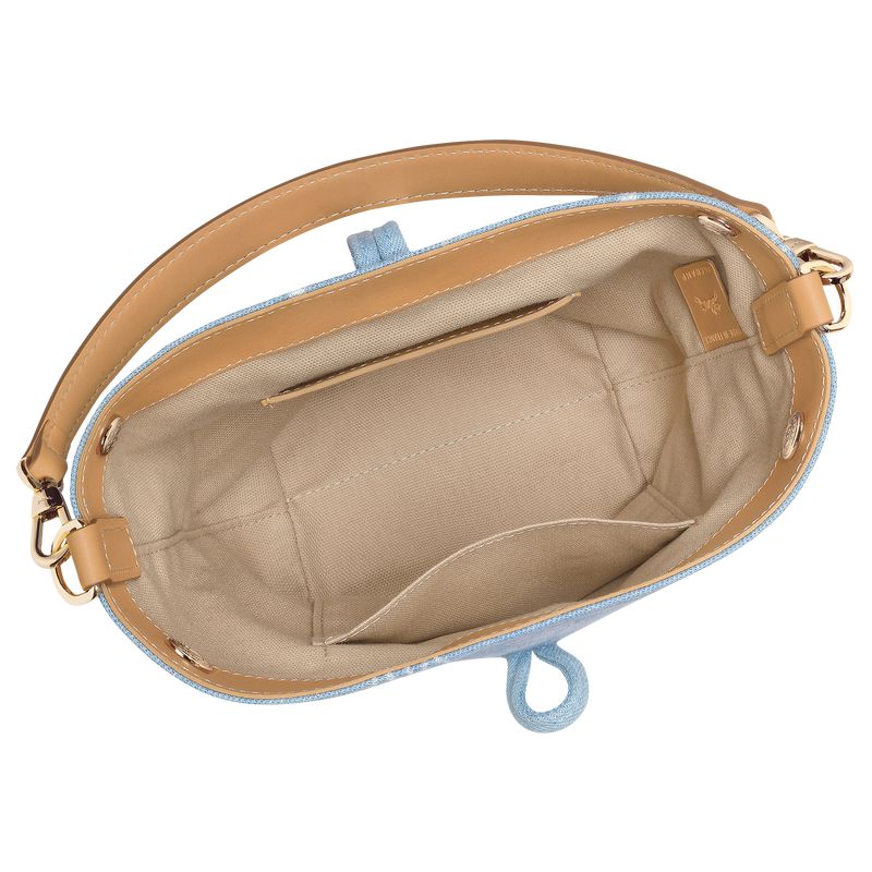 Women Longchamp Le Roseau Xs Bucket Bag Blue | Thailand-612CSHEFO