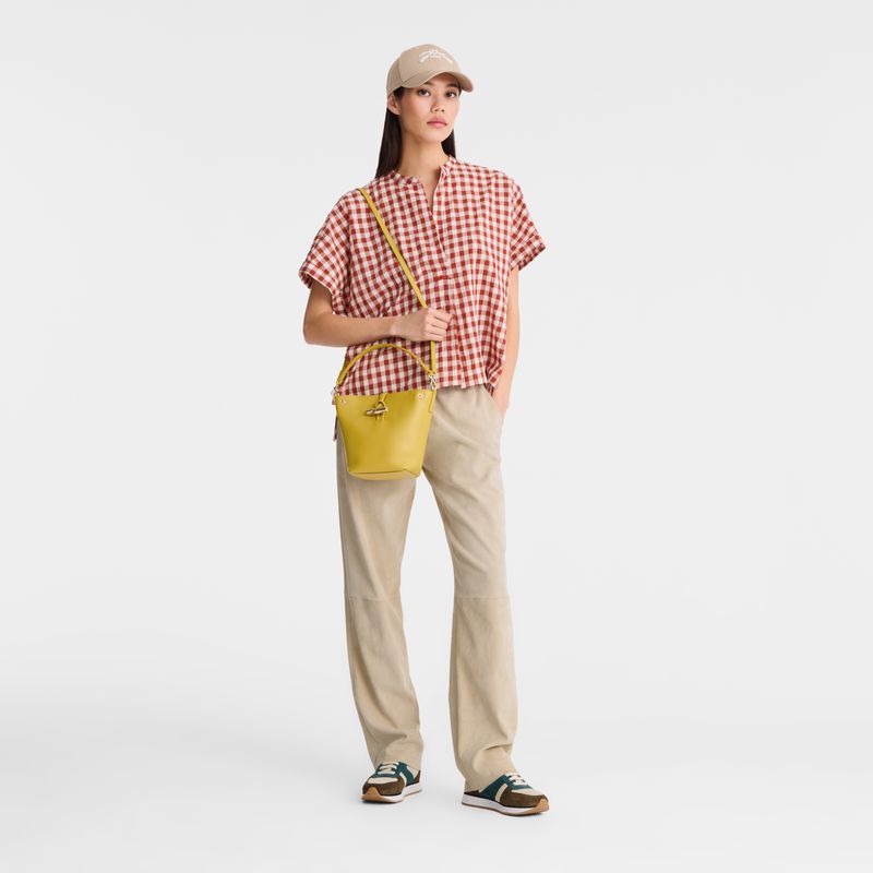 Women Longchamp Le Roseau Xs Bucket Bag Yellow | Thailand-258IYMSDV
