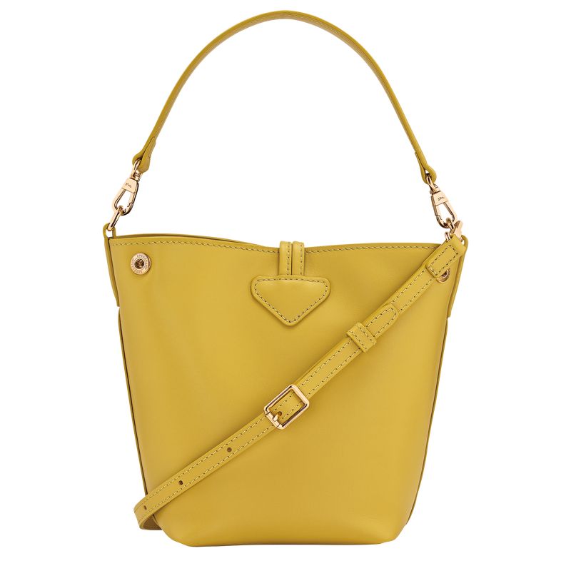 Women Longchamp Le Roseau Xs Bucket Bag Yellow | Thailand-258IYMSDV