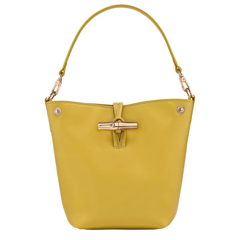 Women Longchamp Le Roseau Xs Bucket Bag Yellow | Thailand-258IYMSDV