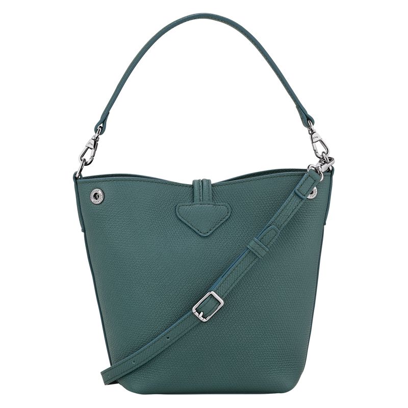 Women Longchamp Le Roseau Xs Bucket Bag Blue Green | Thailand-654UTXEFK