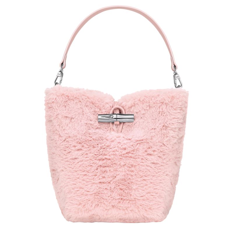 Women Longchamp Le Roseau Xs Bucket Bag Light Rose | Thailand-703VFASZW