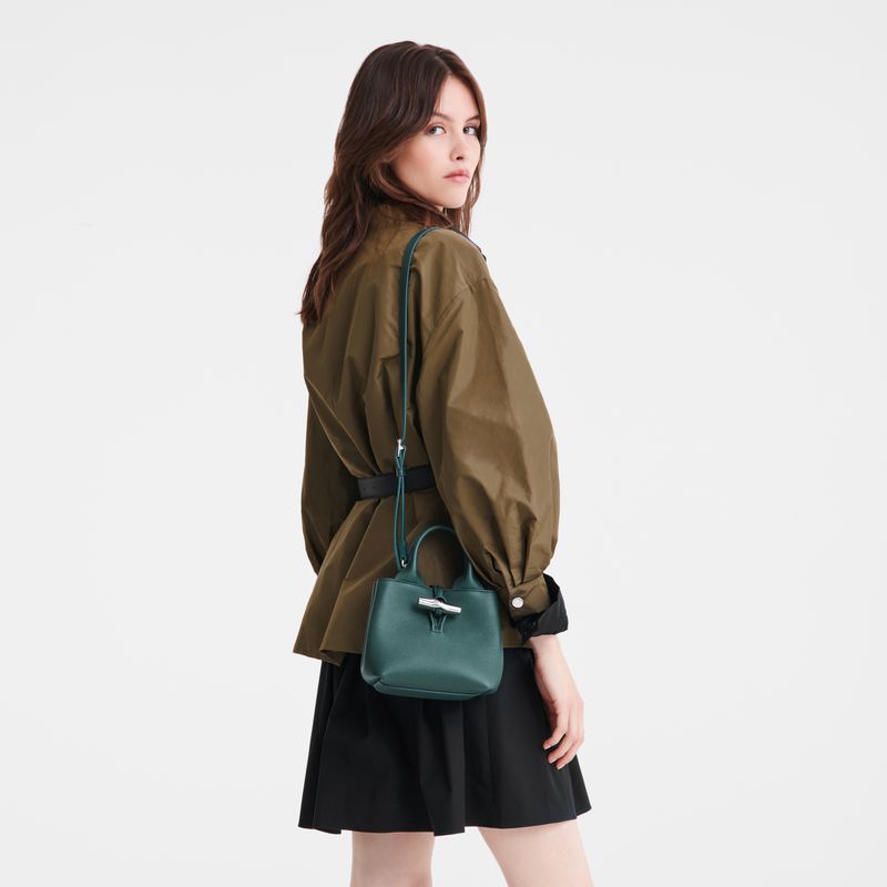 Women Longchamp Le Roseau Xs Handbag Blue Green | Thailand-254BLTDOE