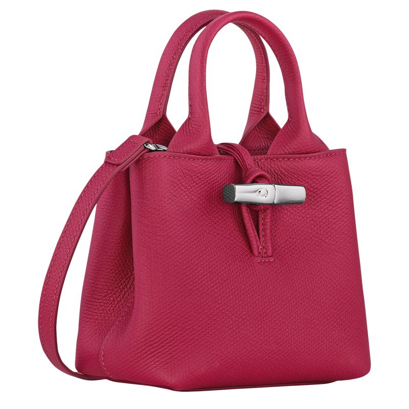 Women Longchamp Le Roseau Xs Handbag Dark Pink | Thailand-809RWYUTZ