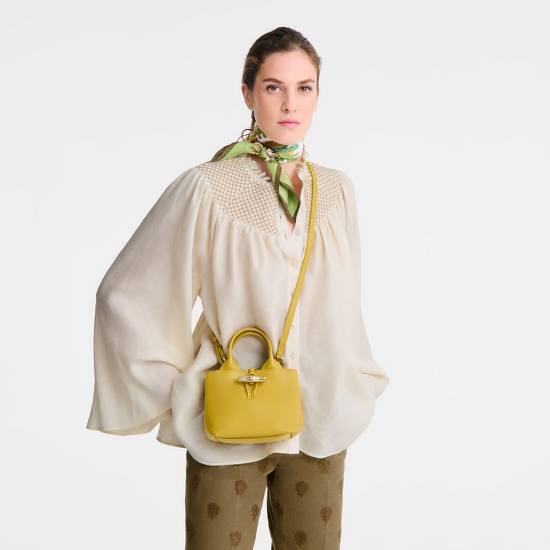 Women Longchamp Le Roseau Xs Handbag Yellow | Thailand-278EOATCV