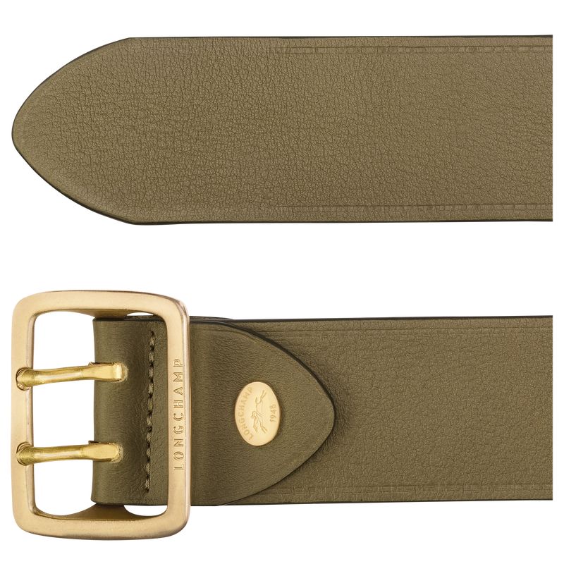 Women Longchamp Leather Belt Olive / Multicolor | Thailand-079BFGZIL