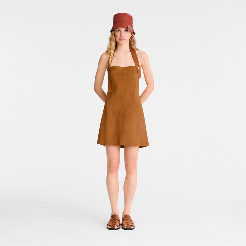 Women Longchamp Leather Dress Brown | Thailand-794TOWHAG