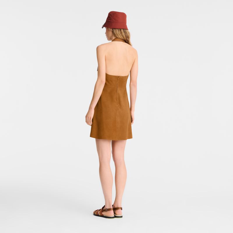 Women Longchamp Leather Dress Brown | Thailand-794TOWHAG