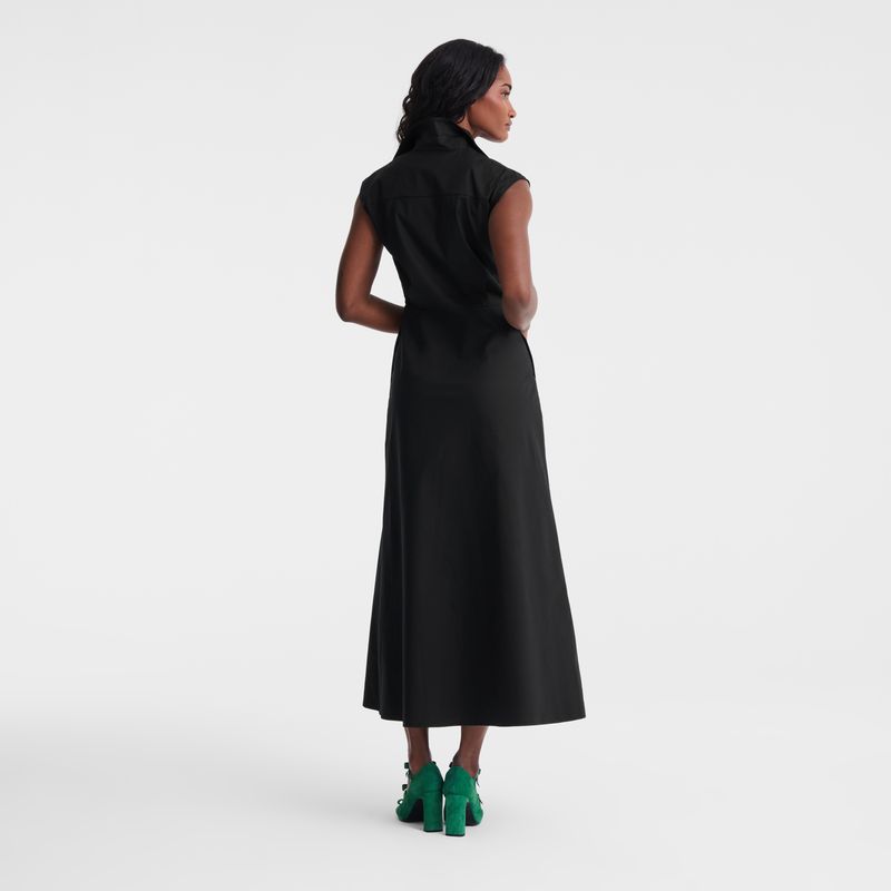 Women Longchamp Long Dress Black | Thailand-340GFEYLU