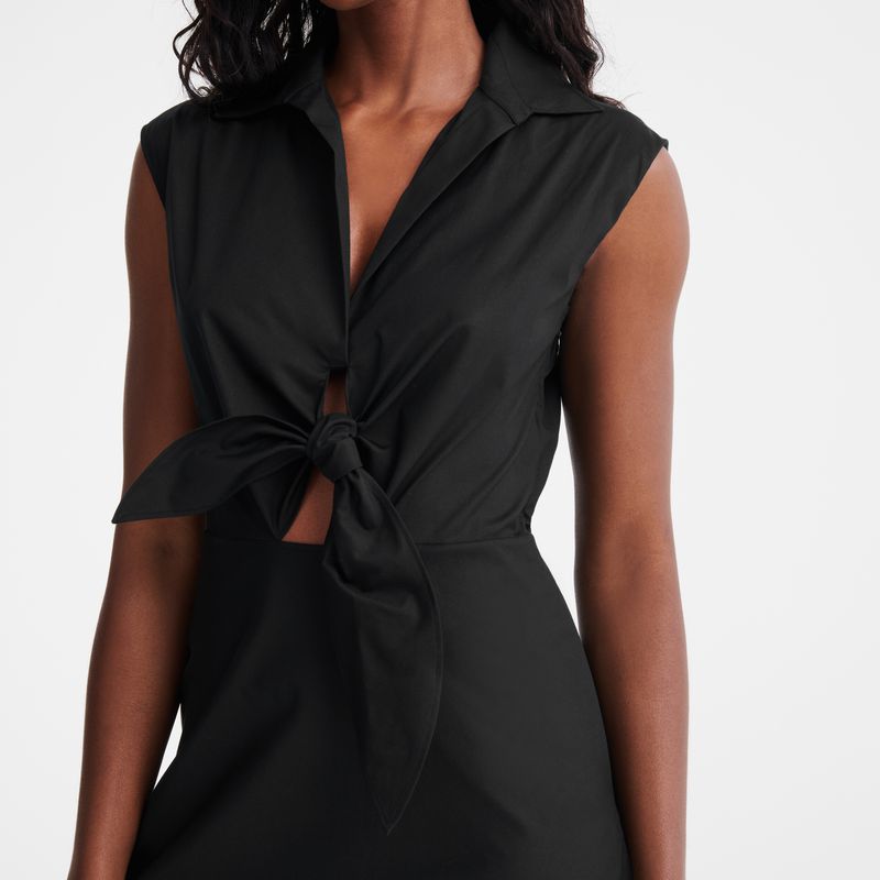 Women Longchamp Long Dress Black | Thailand-340GFEYLU