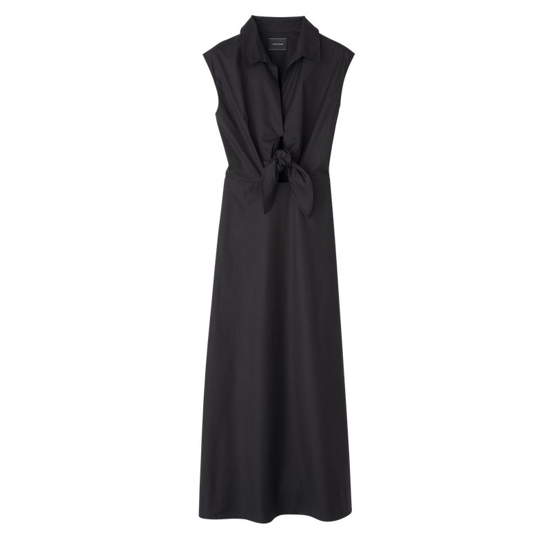 Women Longchamp Long Dress Black | Thailand-340GFEYLU