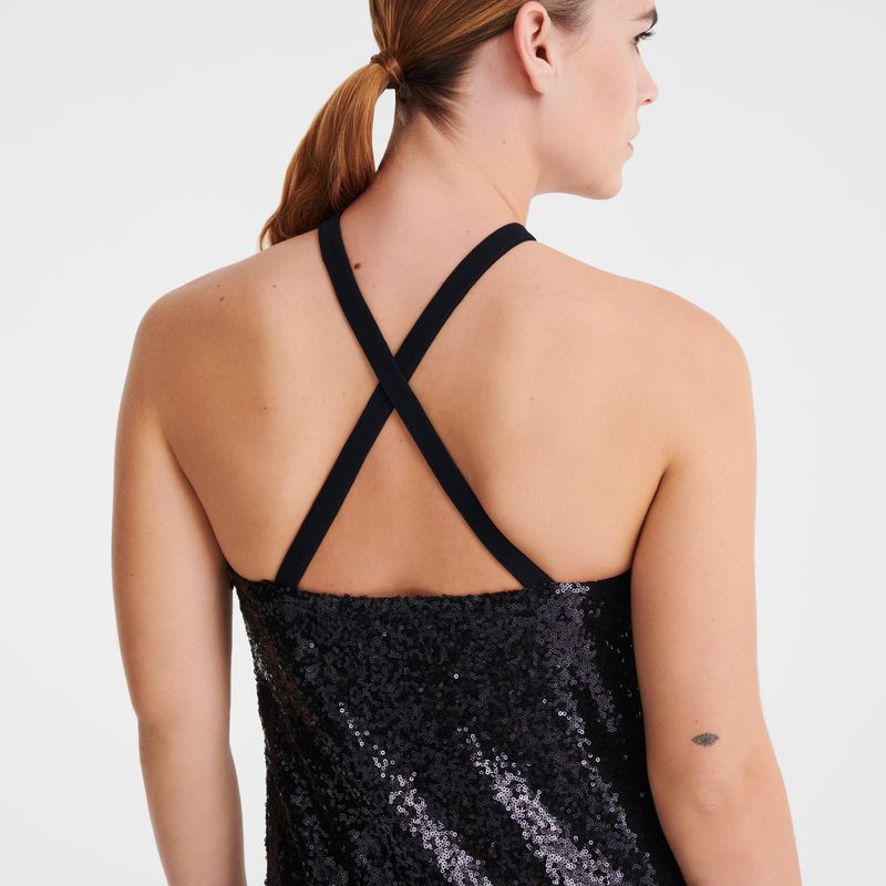 Women Longchamp Long Dress Black | Thailand-692XMLEBW