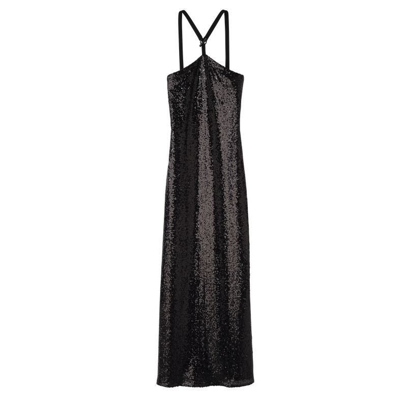 Women Longchamp Long Dress Black | Thailand-692XMLEBW