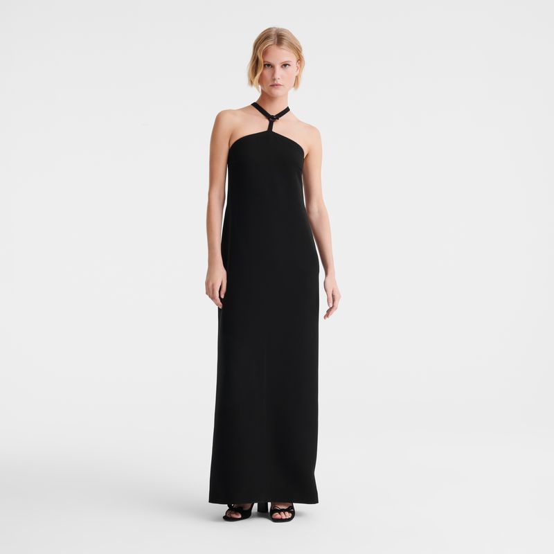 Women Longchamp Long Dress Black | Thailand-275XZLJMW