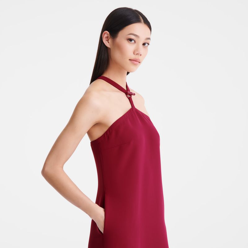 Women Longchamp Long Dress Dark Red | Thailand-325AFLHYZ