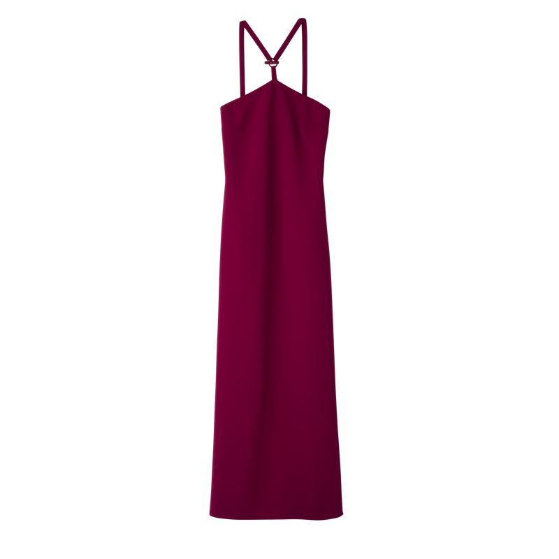 Women Longchamp Long Dress Dark Red | Thailand-325AFLHYZ