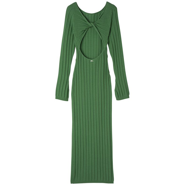 Women Longchamp Long Dress Green | Thailand-561KIDUMW