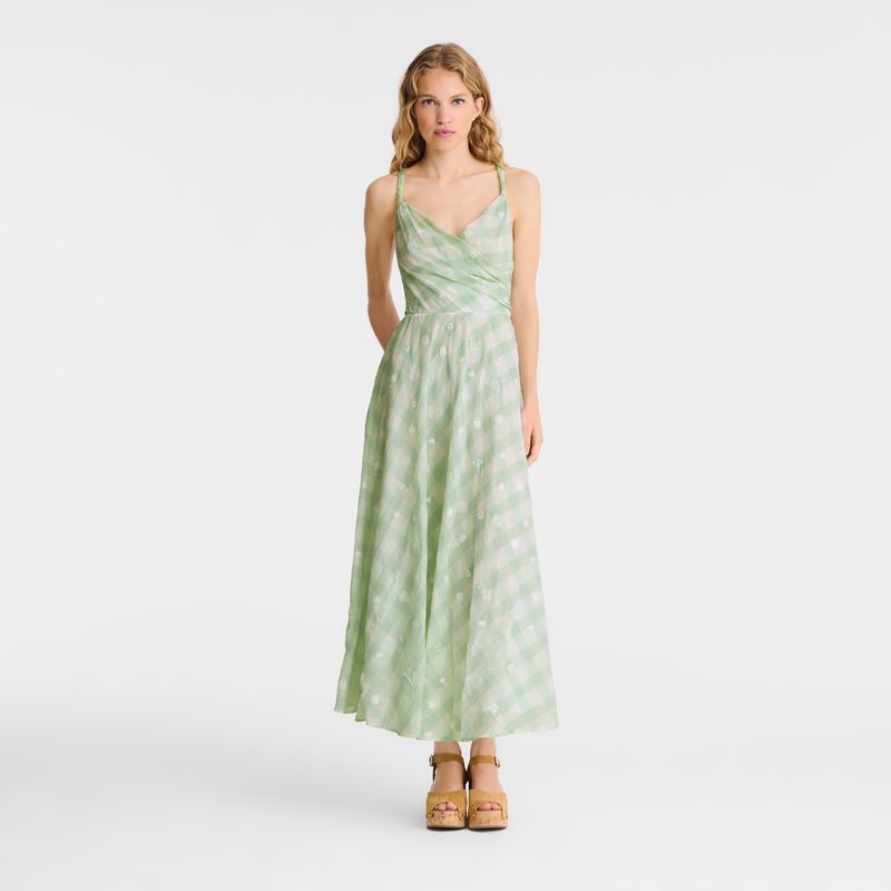 Women Longchamp Long Dress Light Turquoise Green | Thailand-290OSGJYZ