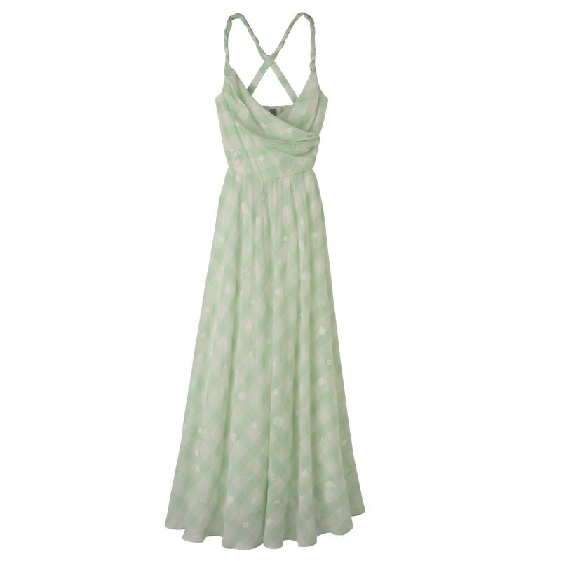 Women Longchamp Long Dress Light Turquoise Green | Thailand-290OSGJYZ