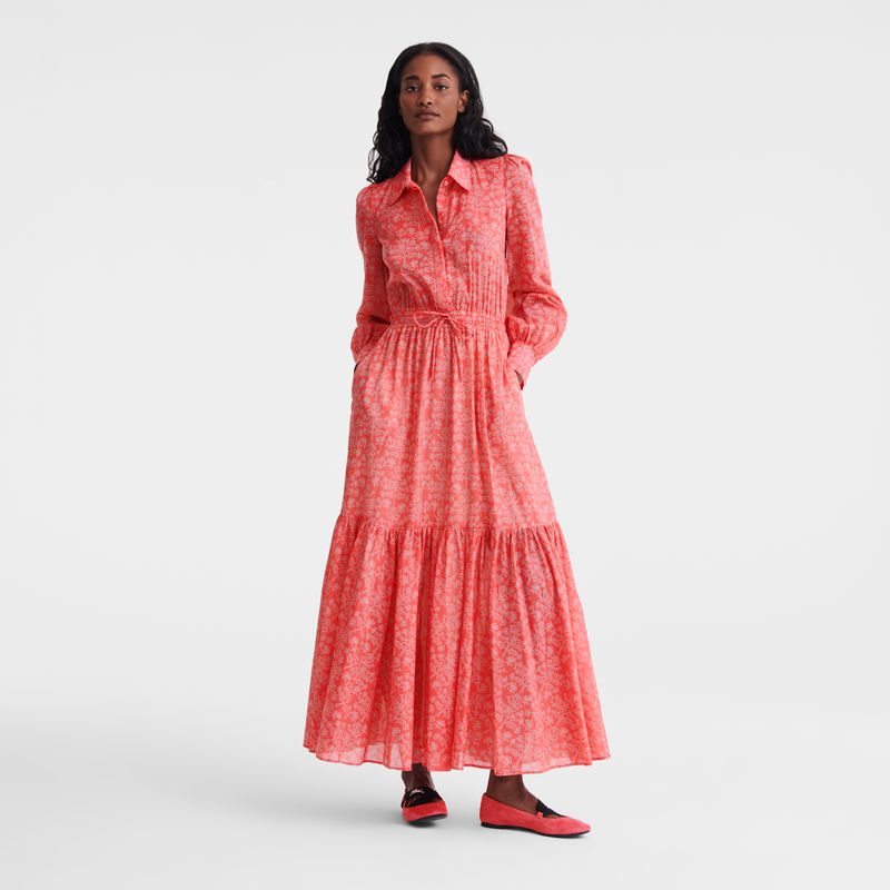 Women Longchamp Long Dress Pink | Thailand-678HVWYCR