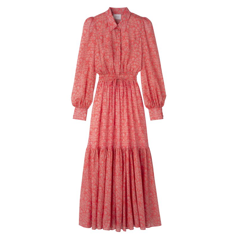 Women Longchamp Long Dress Pink | Thailand-678HVWYCR