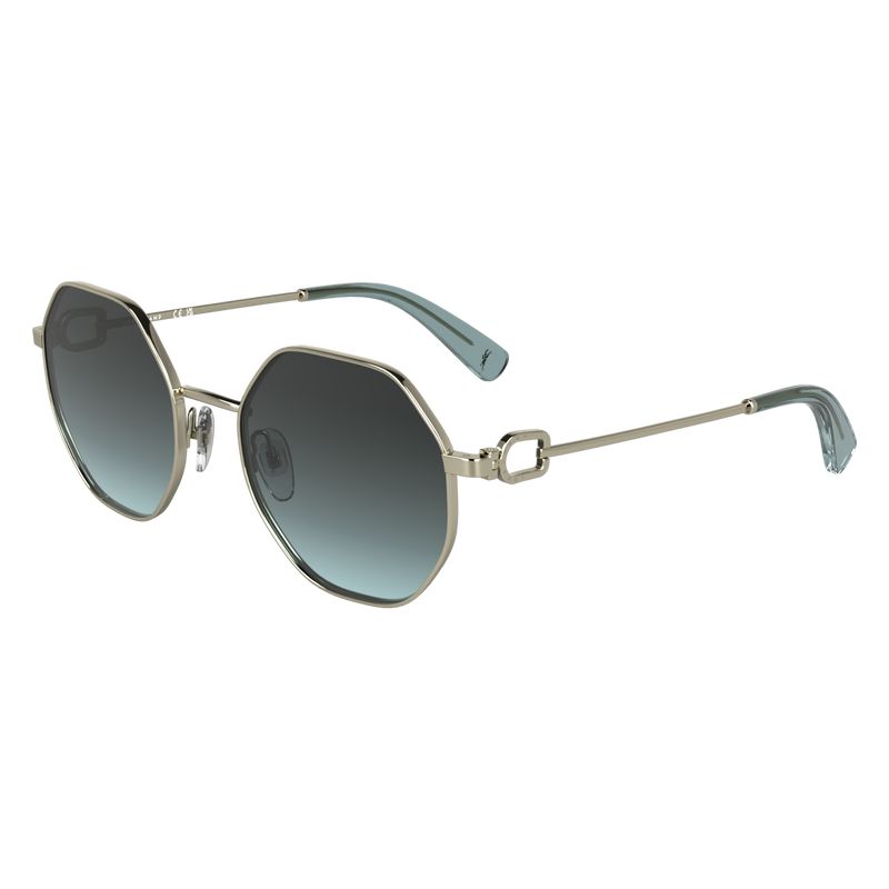 Women Longchamp Metal Sunglasses Blue Grey | Thailand-359IQXLZS
